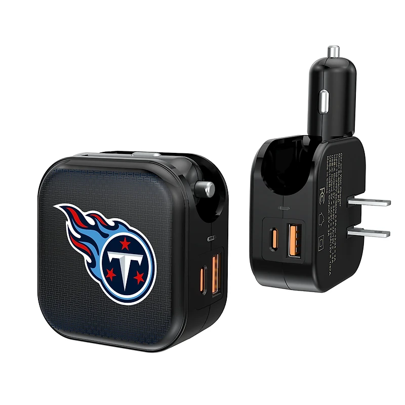Keyscaper Tennessee Titans 2-in-1 USB A/C Charger