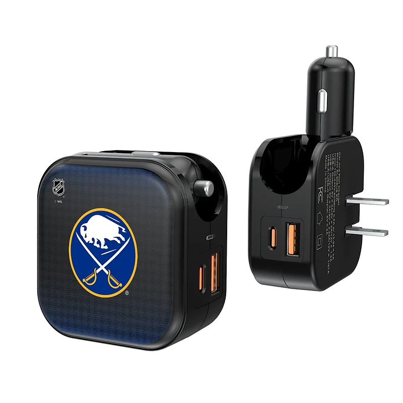 Keyscaper Buffalo Sabres 2-in-1 USB A/C Charger