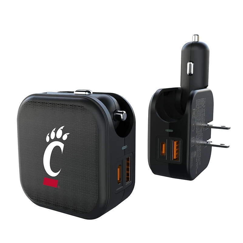 Keyscaper Cincinnati Bearcats 2-in-1 USB A/C Charger