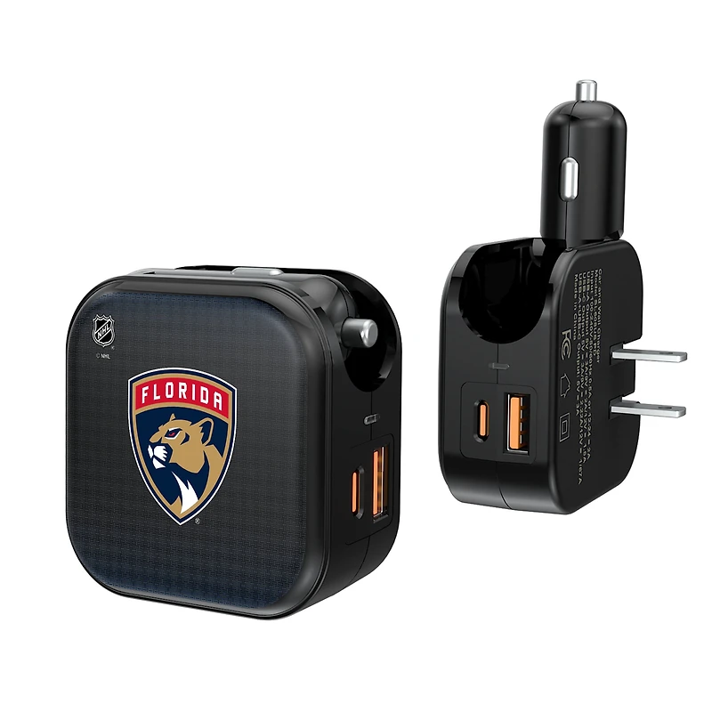 Keyscaper Florida Panthers 2-in-1 USB A/C Charger