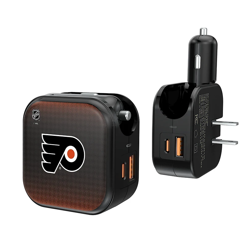 Keyscaper Philadelphia Flyers 2-in-1 USB A/C Charger