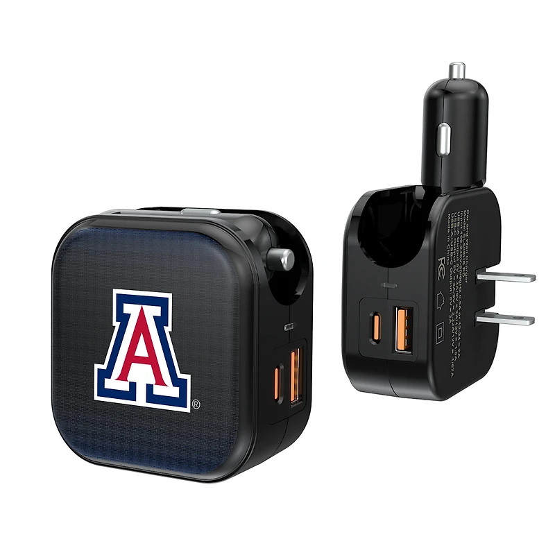 Keyscaper Arizona Wildcats 2-in-1 USB A/C Charger