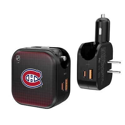 Keyscaper Montreal Canadiens 2-in-1 USB A/C Charger