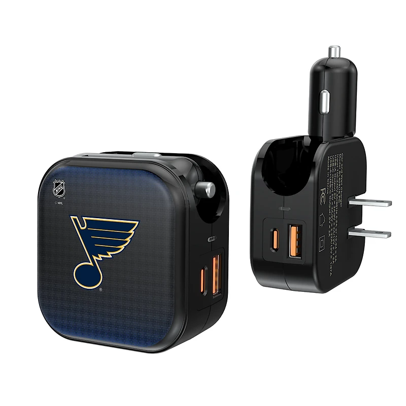 Keyscaper St. Louis Blues 2-in-1 USB A/C Charger