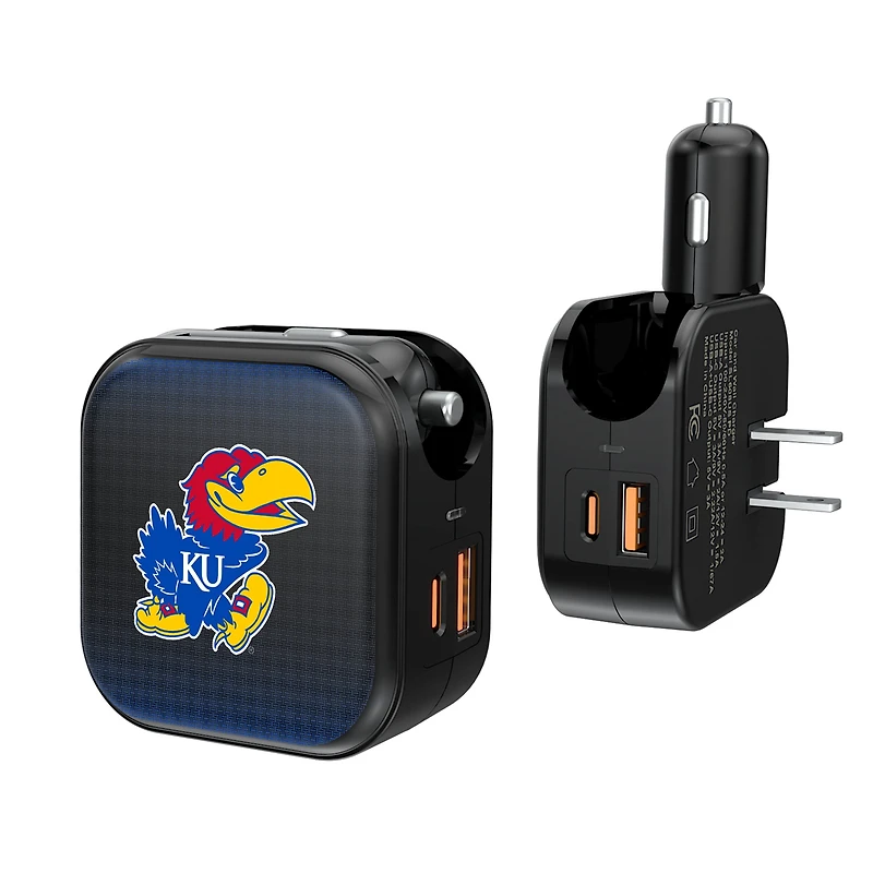 Keyscaper Kansas Jayhawks 2-in-1 USB A/C Charger