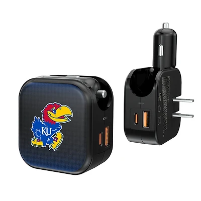Keyscaper Kansas Jayhawks 2-in-1 USB A/C Charger