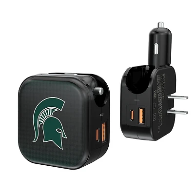 Keyscaper Michigan State Spartans 2-in-1 USB A/C Charger