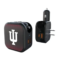 Keyscaper Indiana Hoosiers 2-in-1 USB A/C Charger