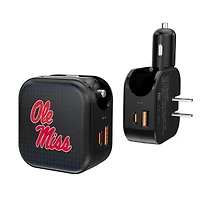Keyscaper Ole Miss Rebels 2-in-1 USB A/C Charger