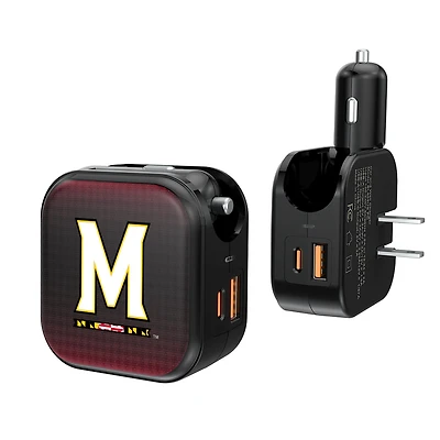 Keyscaper Maryland Terrapins 2-in-1 USB A/C Charger