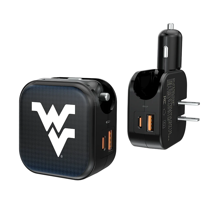 Keyscaper West Virginia Mountaineers 2-in-1 USB A/C Charger