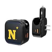 Keyscaper Navy Midshipmen 2-in-1 USB A/C Charger