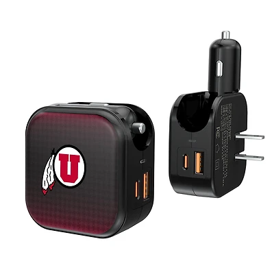 Keyscaper Utah Utes 2-in-1 USB A/C Charger