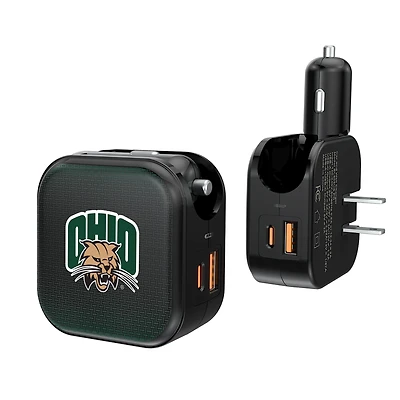 Keyscaper Ohio Bobcats 2-in-1 USB A/C Charger