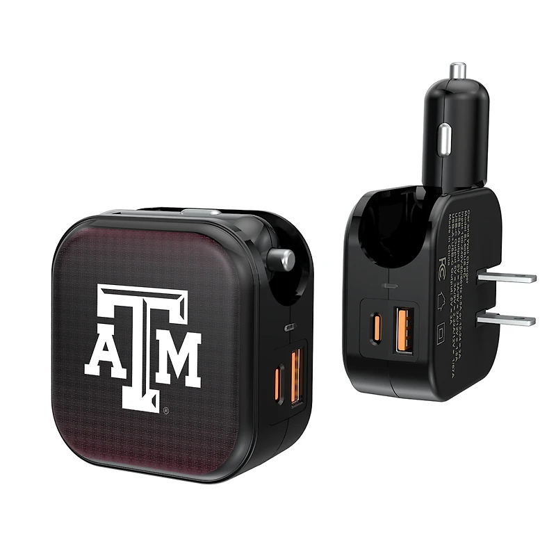 Keyscaper Texas A&M Aggies 2-in-1 USB A/C Charger