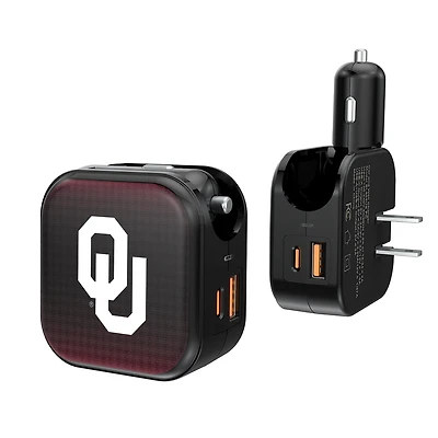 Keyscaper Oklahoma Sooners 2-in-1 USB A/C Charger