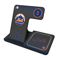 Keyscaper New York Mets Linen Print 3-in-1 Charging Station