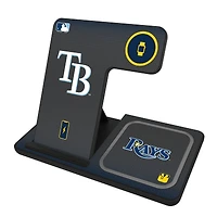 Keyscaper Tampa Bay Rays Linen Print 3-in-1 Charging Station