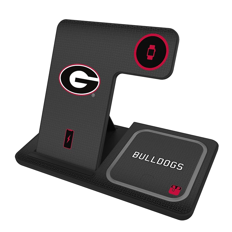 Keyscaper Georgia Bulldogs Linen Print 3-in-1 Charging Station