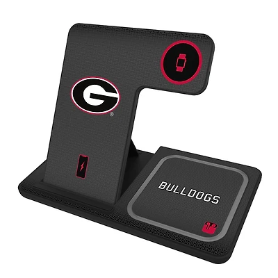 Keyscaper Georgia Bulldogs Linen Print 3-in-1 Charging Station