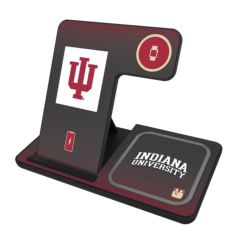 Keyscaper Indiana Hoosiers Linen Print 3-in-1 Charging Station