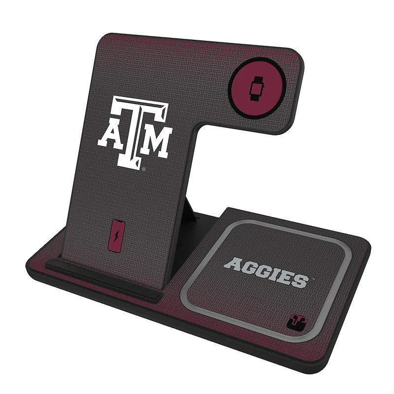 Keyscaper Texas A&M Aggies Linen Print 3-in-1 Charging Station