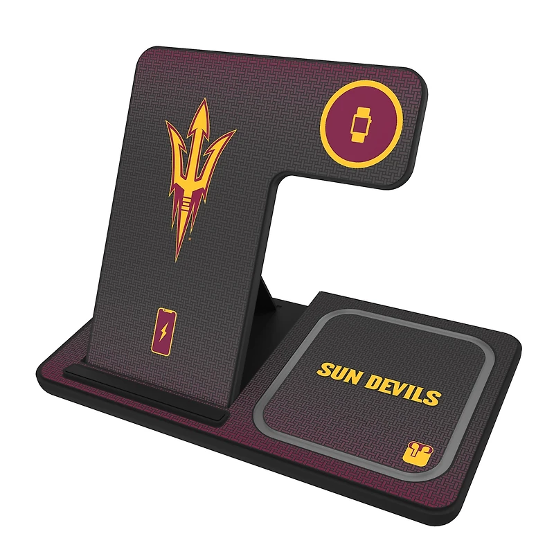 Keyscaper Arizona State Sun Devils Linen Print 3-in-1 Charging Station