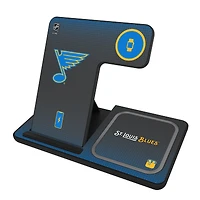 Keyscaper St. Louis Blues Linen Print 3-in-1 Charging Station