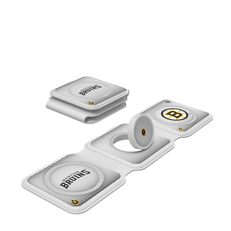 Keyscaper Boston Bruins 3-in-1 Linen Print Foldable Charger