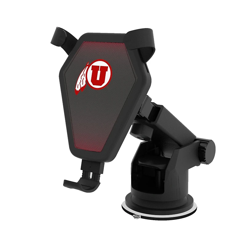 Keyscaper Utah Utes Linen Print Wireless Car Charger