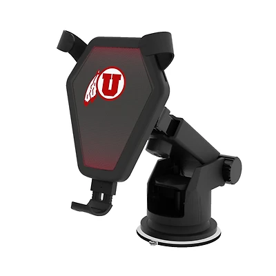 Keyscaper Utah Utes Linen Print Wireless Car Charger