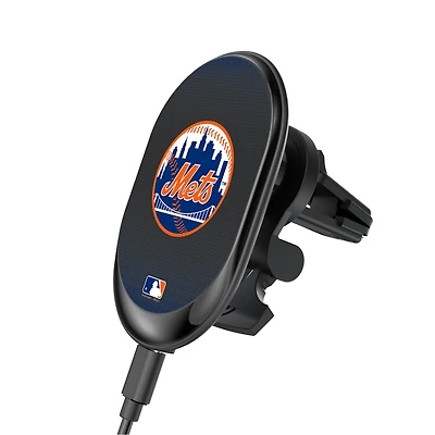 Keyscaper New York Mets Linen Print Wireless Magnetic Car Charger