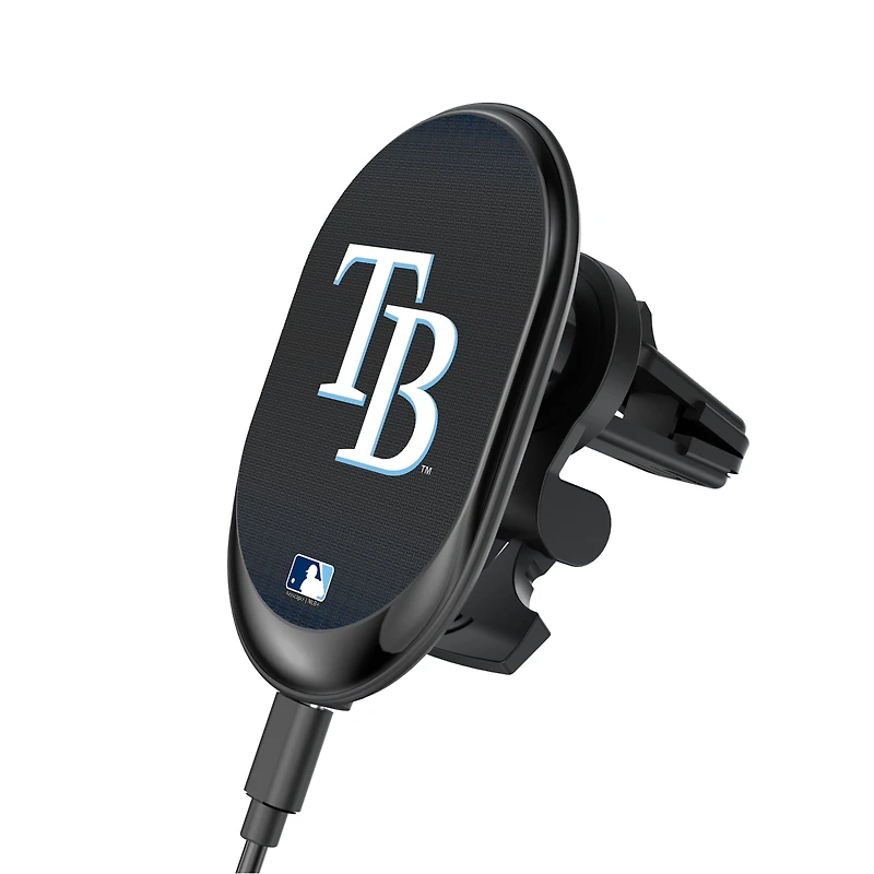 Keyscaper Tampa Bay Rays Linen Print Wireless Magnetic Car Charger