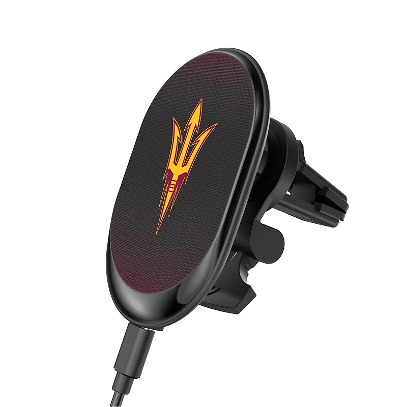 Keyscaper Arizona State Sun Devils Linen Print Wireless Magnetic Car Charger