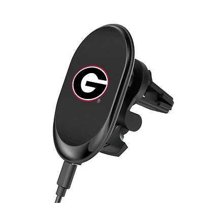 Keyscaper Georgia Bulldogs Linen Print Wireless Magnetic Car Charger