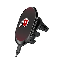 Keyscaper Utah Utes Linen Print Wireless Magnetic Car Charger
