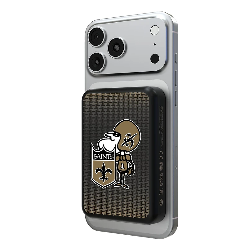 Keyscaper New Orleans Saints Wireless Magnetic Power Bank
