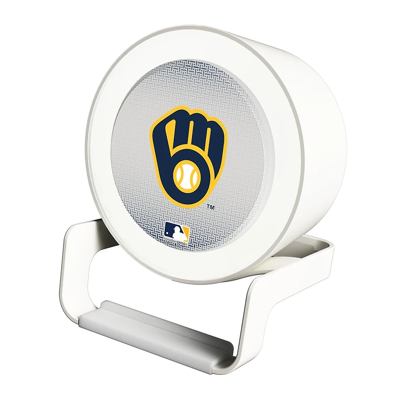 Keyscaper Milwaukee Brewers Linen Print Nightlight Charger & Bluetooth Speaker