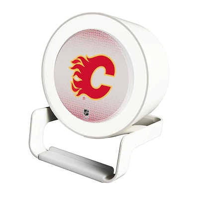 Keyscaper Calgary Flames Linen Print Nightlight Charger & Bluetooth Speaker