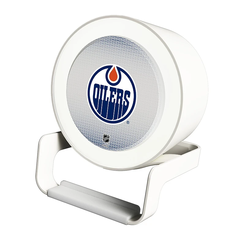 Keyscaper Edmonton Oilers Linen Print Nightlight Charger & Bluetooth Speaker