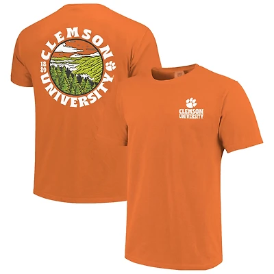 Men's  Orange Clemson Tigers Comfort Colors Thick Lined Landscape T-Shirt