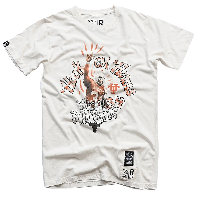 Men's Roots of Fight Ricky Williams Texas Longhorns Name & Number T-Shirt