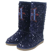 Women's Cuce Navy Houston Texans Tall Sequin Boots