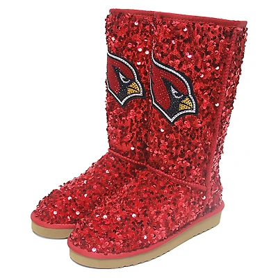 Women's Cuce Red Arizona Cardinals Tall Sequin Boots