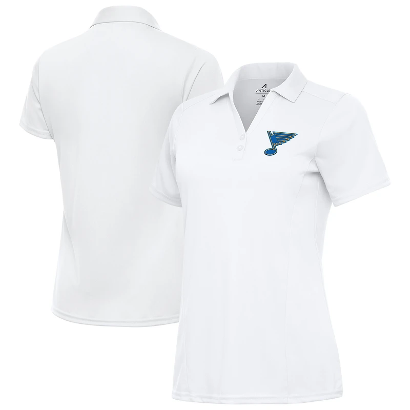 Women's Antigua White St. Louis Blues Tribute Polo