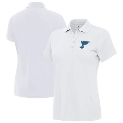 Women's Antigua White St. Louis Blues Legacy Pique Polo