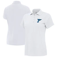Women's Antigua White St. Louis Blues Legacy Pique Polo