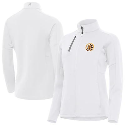 Women's Antigua White Boston Bruins Generation Full-Zip Jacket
