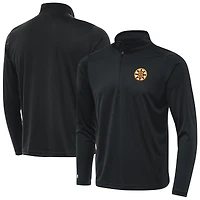 Men's Antigua Gray Boston Bruins Tribute Lightweight Quarter-Zip Pullover