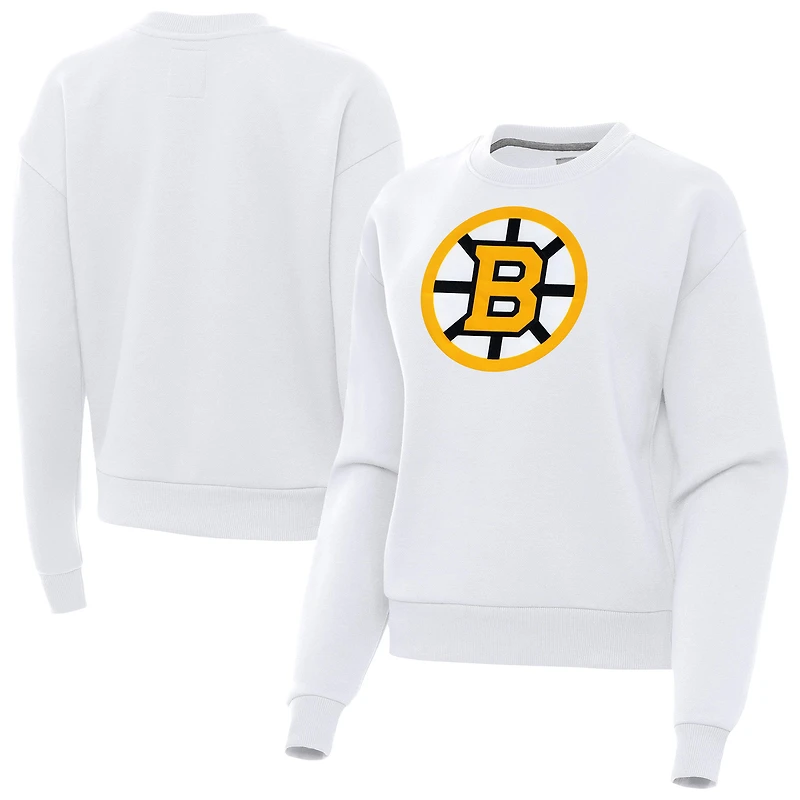 Women's Antigua Boston Bruins Victory Pullover Sweatshirt